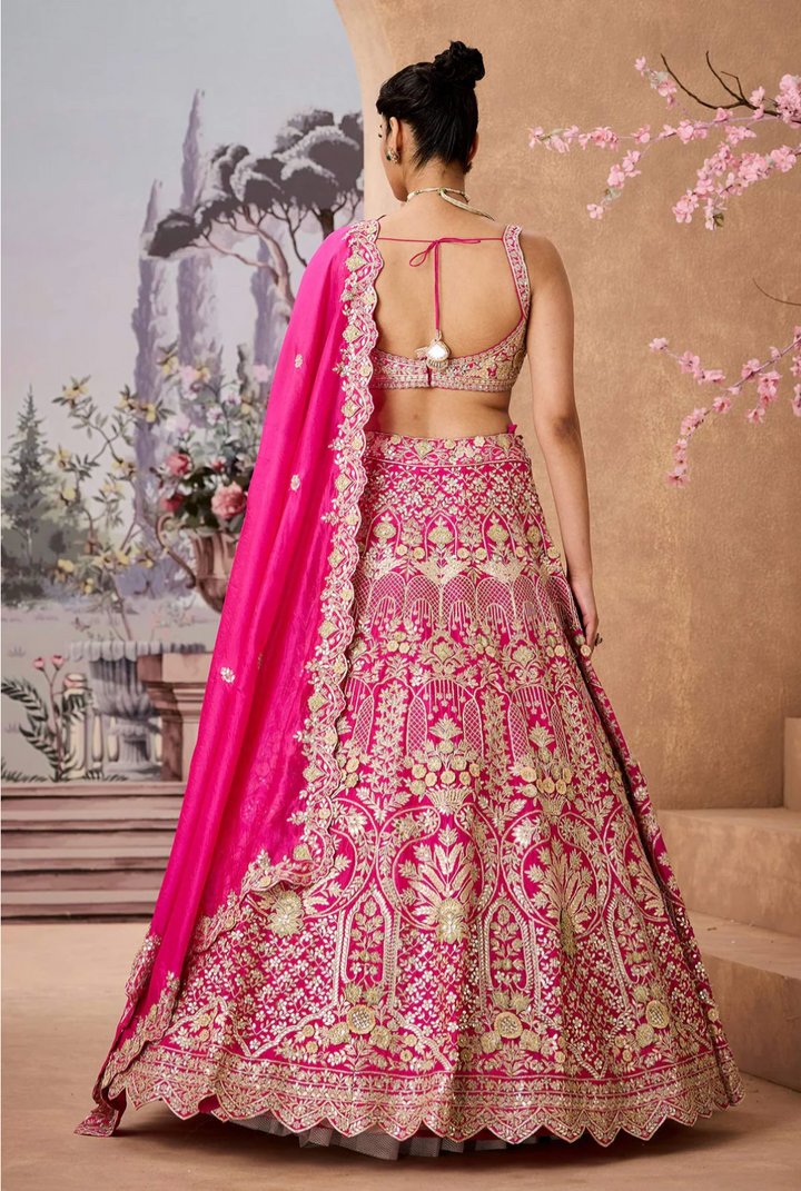 Aneesh Aggarwal Gota Patti Embroidered Lehenga Set