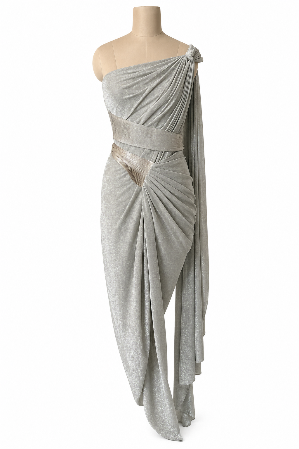 Amit Aggarwal Metallic Draped Gown