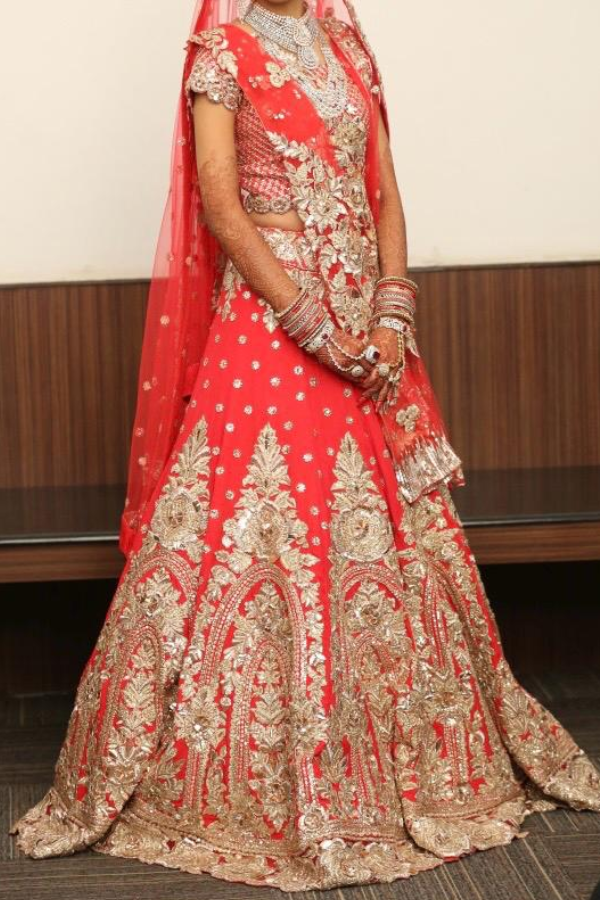 Manish Malhotra Regal Red Bridal Lehenga Set
