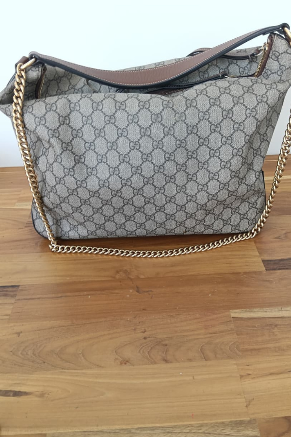 Gucci GG Supreme Monogram Linea Hobo Bag