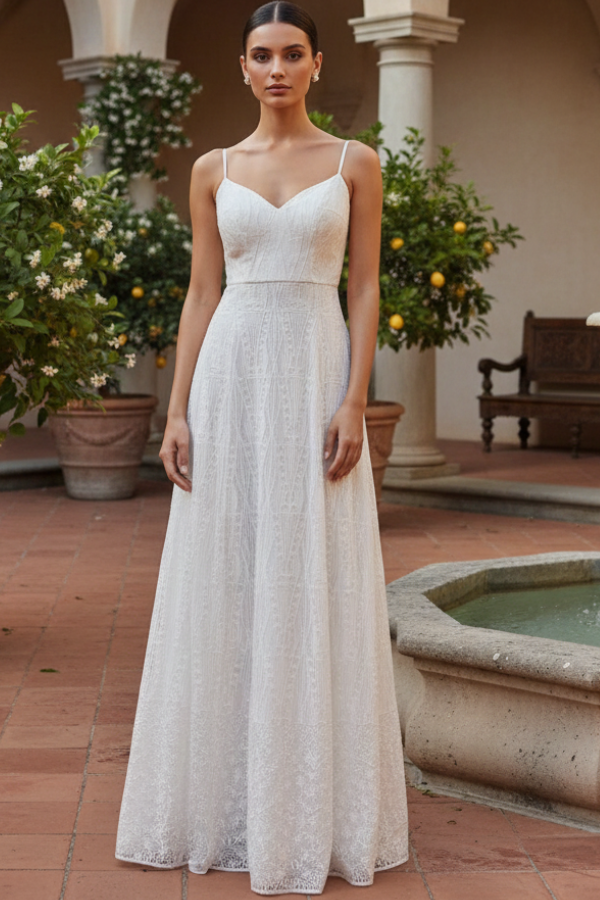 Anita Dongre Ethereal Spaghetti-Strap Gown