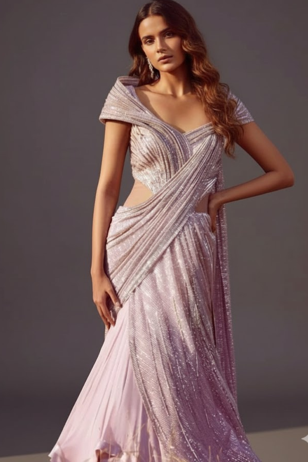 Gaurav Gupta Pink sculpted gown