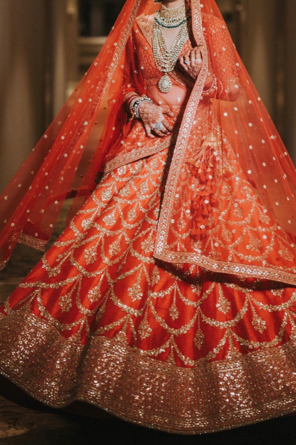 Sabyasachi Red Rang Mahal Lehenga Set