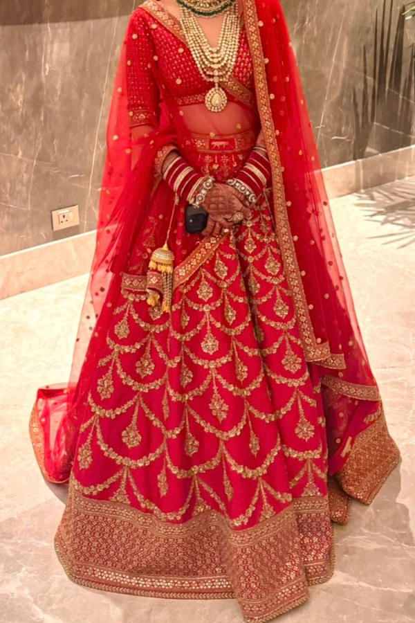 Sabyasachi Red Rang Mahal Lehenga Set