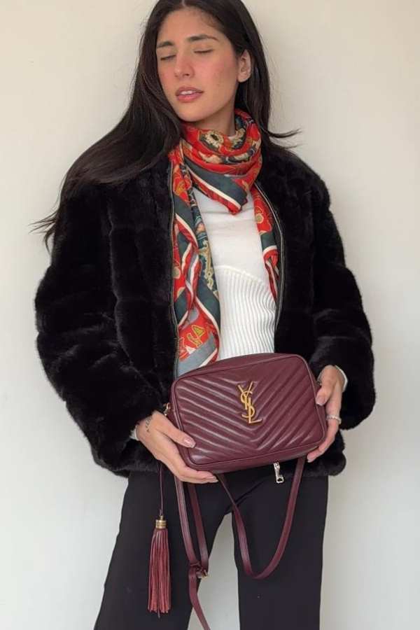 Yves Saint Laurent Burgundy  Lou Camera Bag