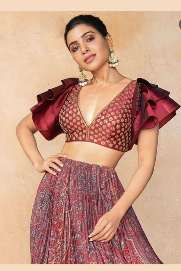 Brown lehenga set