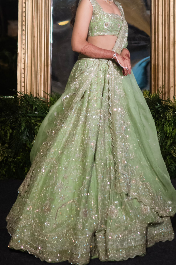 Anushree Reddy Green Lehenga Set