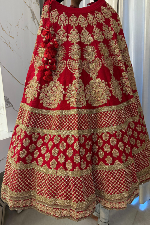 Sabyasachi Timeless Red Bridal Lehenga Set