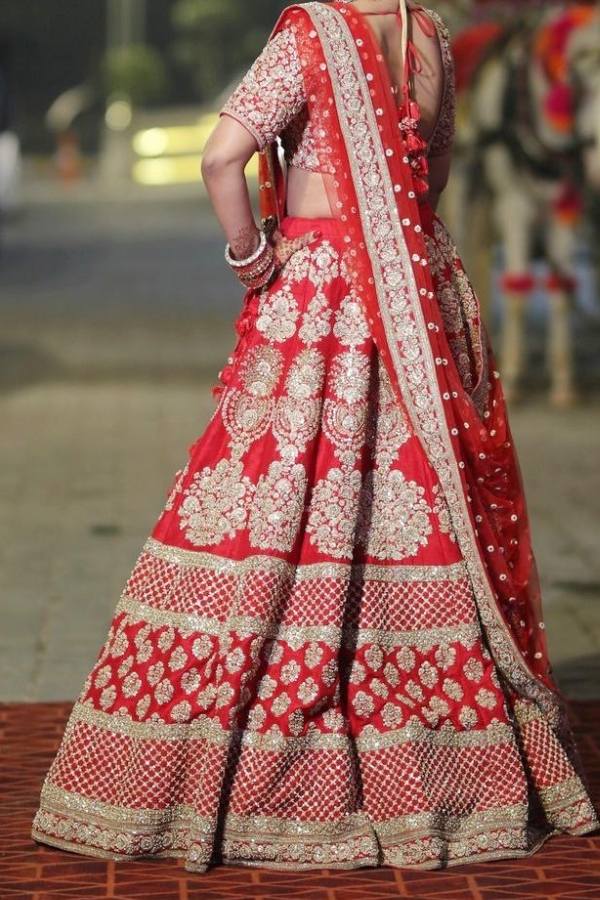 Sabyasachi Timeless Red Bridal Lehenga Set