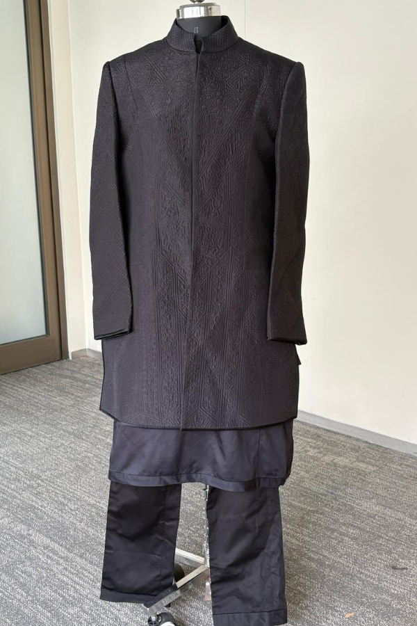 Tarun Tahiliani Black Sherwani  Set