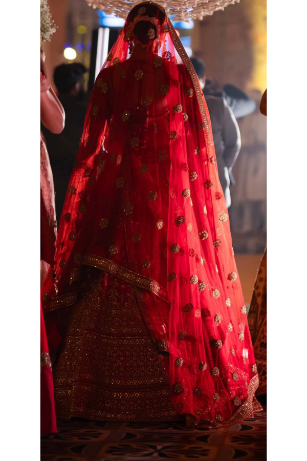 Sabyasachi Red Bridal lehenga Set