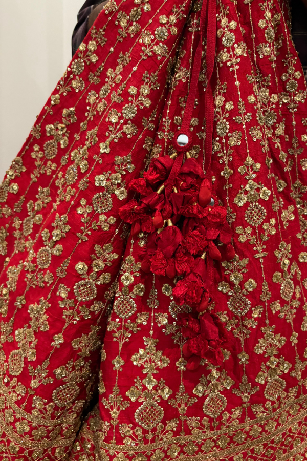 Sabyasachi Red Bridal lehenga Set