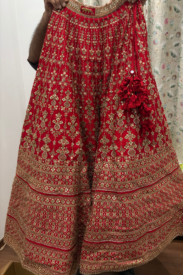 Sabyasachi Red Bridal lehenga Set
