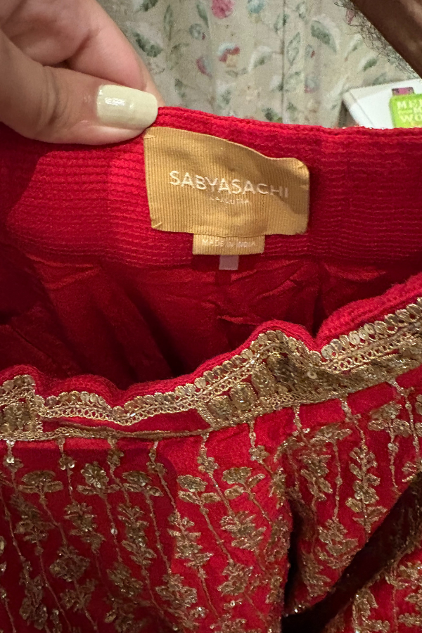 Sabyasachi Red Bridal lehenga Set