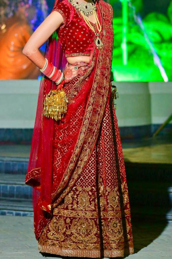 Ritu Kumar Bridal Velvet Lehenga