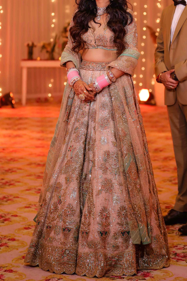 Rimple & Harpreet Pastel Embroidered Lehenga Set