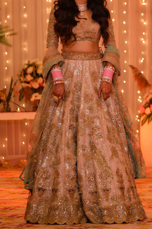 Rimple & Harpreet Pastel Embroidered Lehenga Set