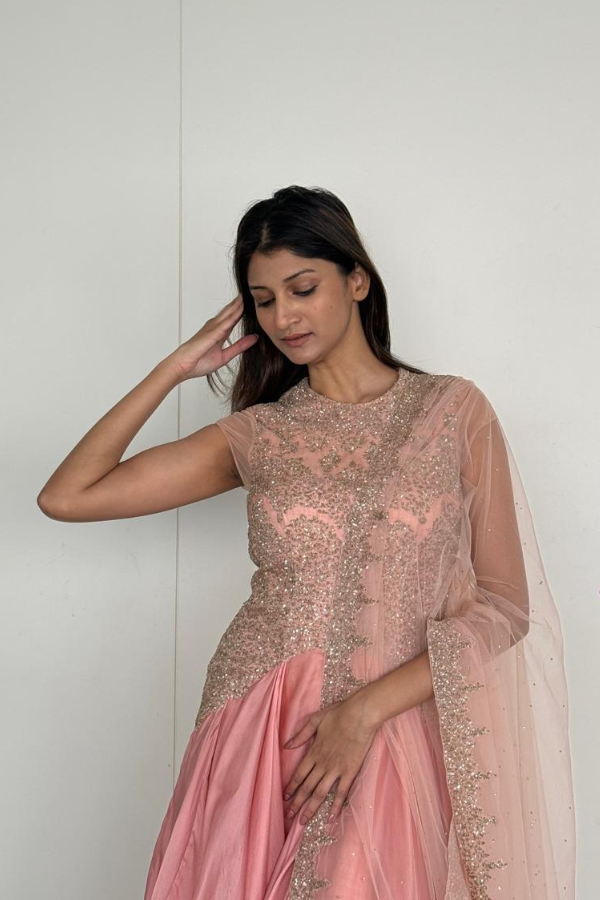 Shantanu & Nikhil Blush Pink Gown