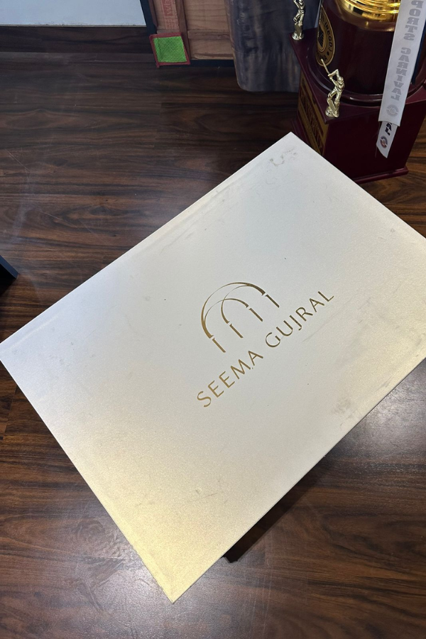 Seema Gujral Gold Sequin Lehenga Set