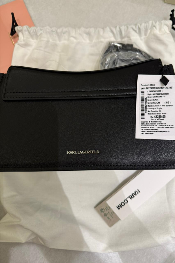 Karl Lagerfeld Women Textured Structured Sling Bag