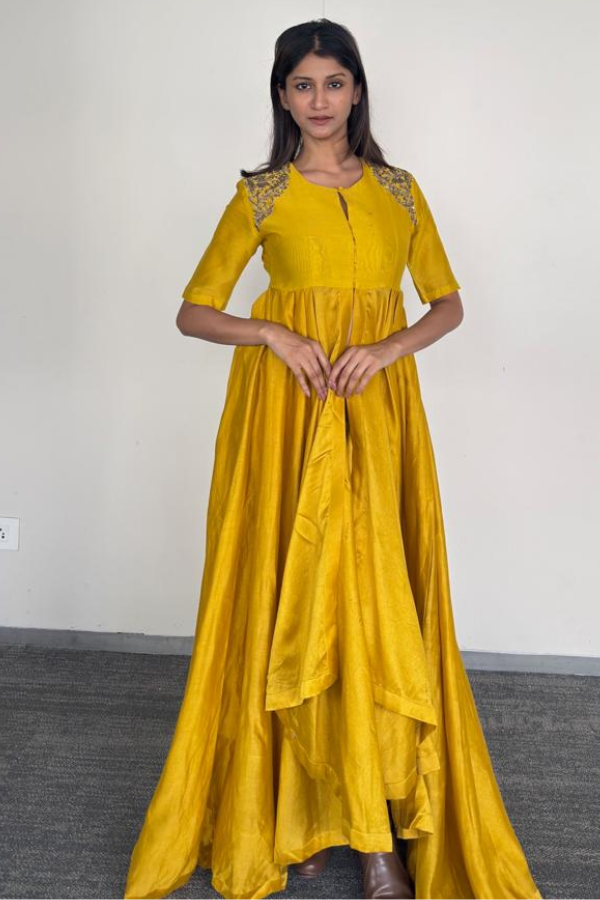 Jayanti Reddy Mustard Yellow Set