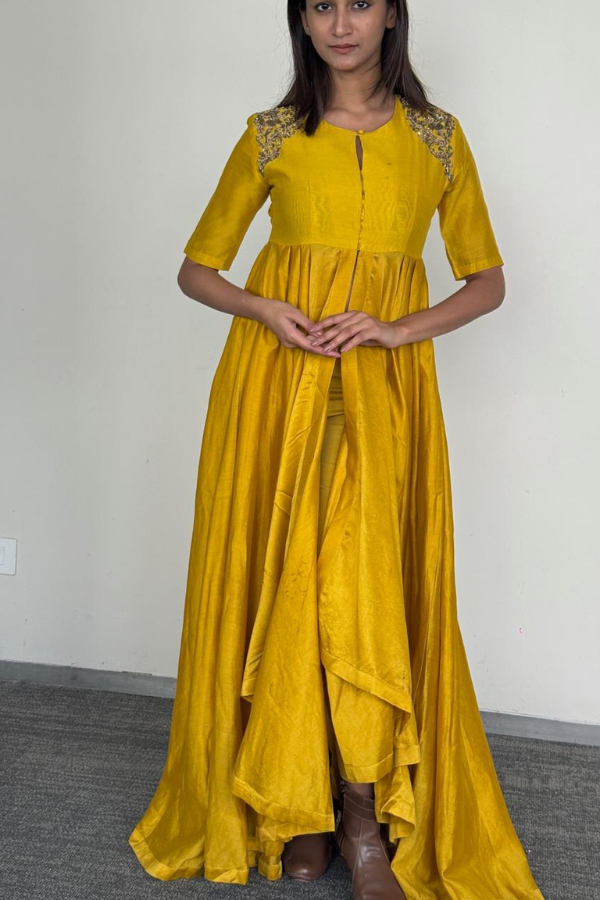 Jayanti Reddy Mustard Yellow Set