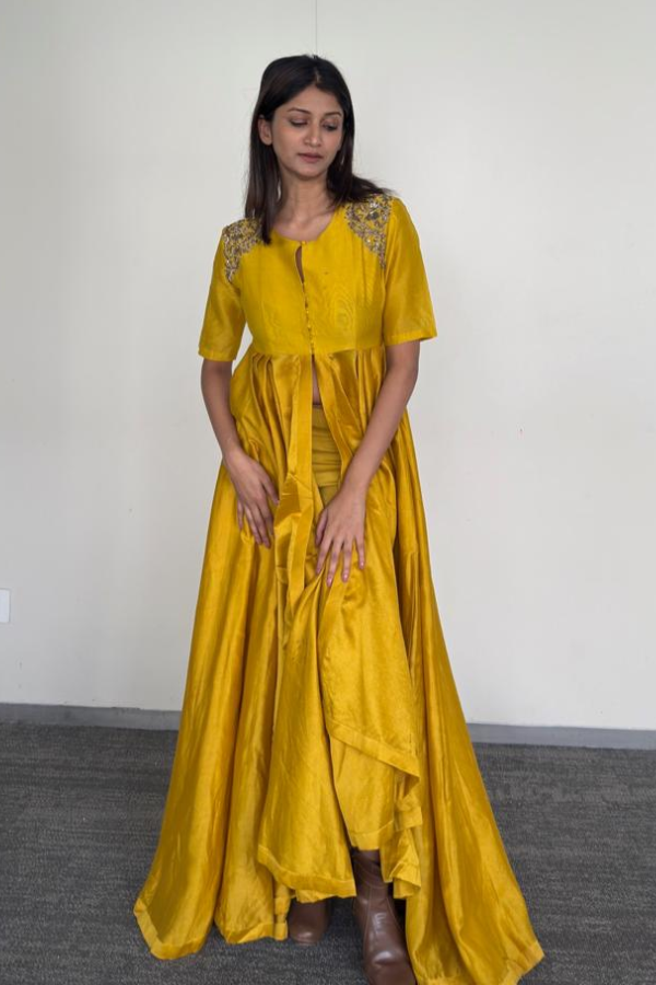 Jayanti Reddy Mustard Yellow Set