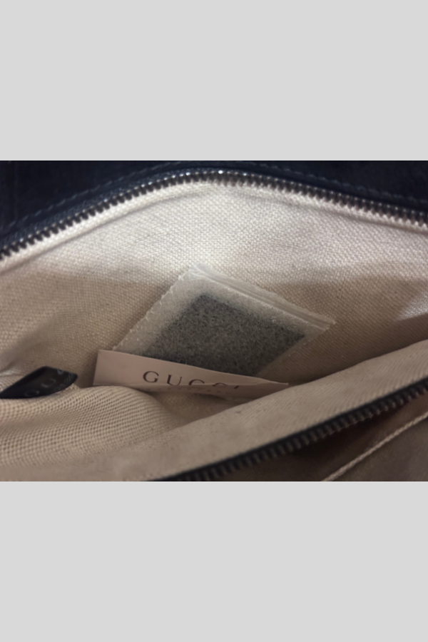 Gucci Black Patent Leather Horsebit Clutch