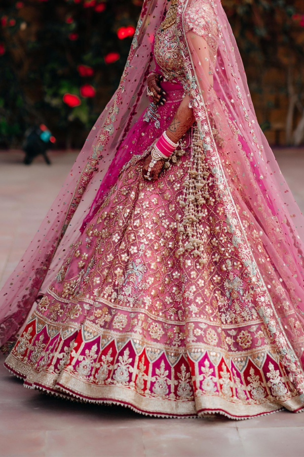 Rimple & Harpreet Opulent Pink Bridal Lehenga Set