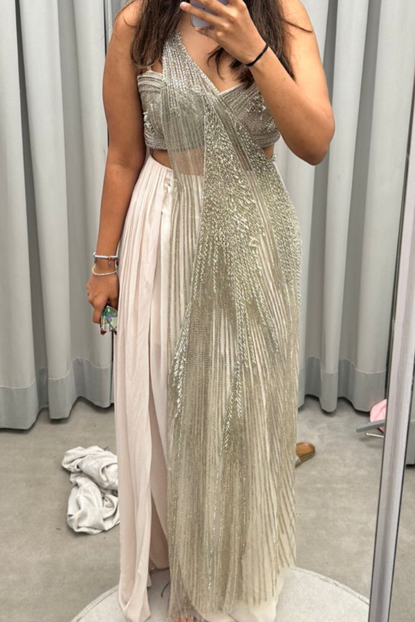 Gaurav Gupta Draped Saree Gown