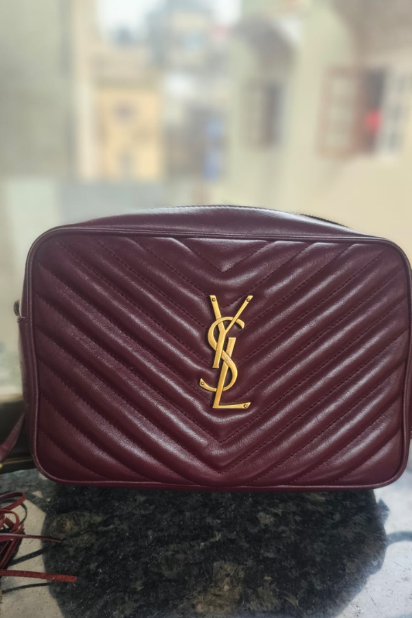 Yves Saint Laurent Burgundy  Lou Camera Bag