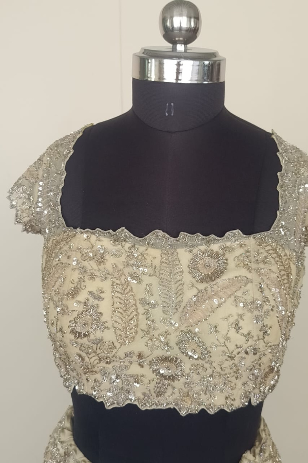 Anushree Reddy Ivory Embellished  Lehenga