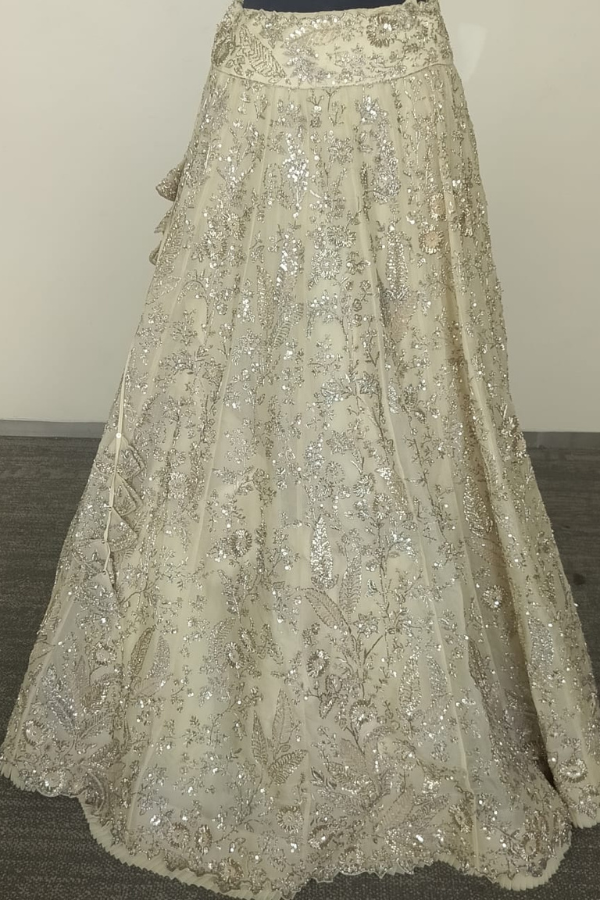Anushree Reddy Ivory Embellished  Lehenga