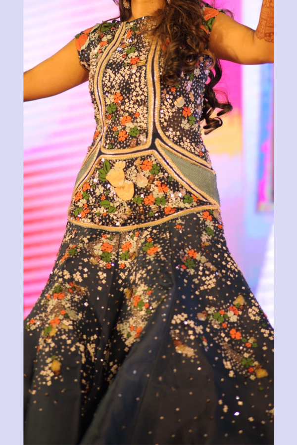 Sahil Kochhar Blue Embellished Gown