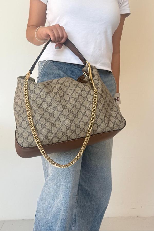 Gucci GG Supreme Monogram Linea Hobo Bag