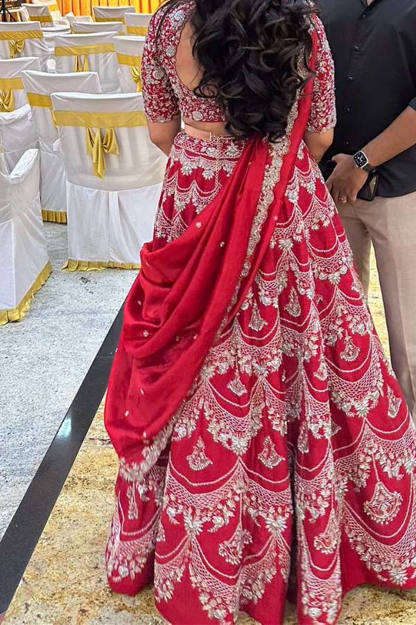 Jayanti Reddy Red Lehenga Set
