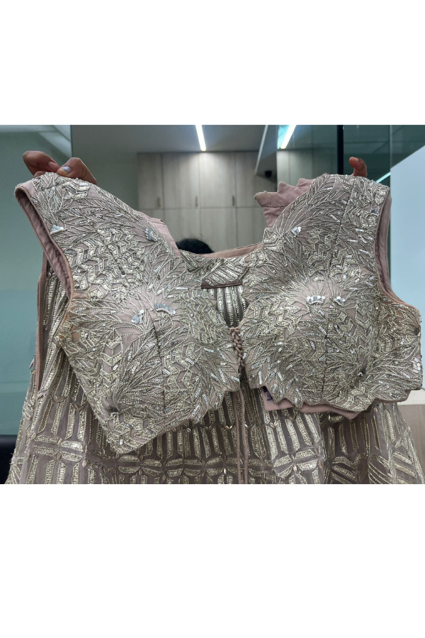 Varun & Nidhika Champagne Gold Embellished Lehenga Set