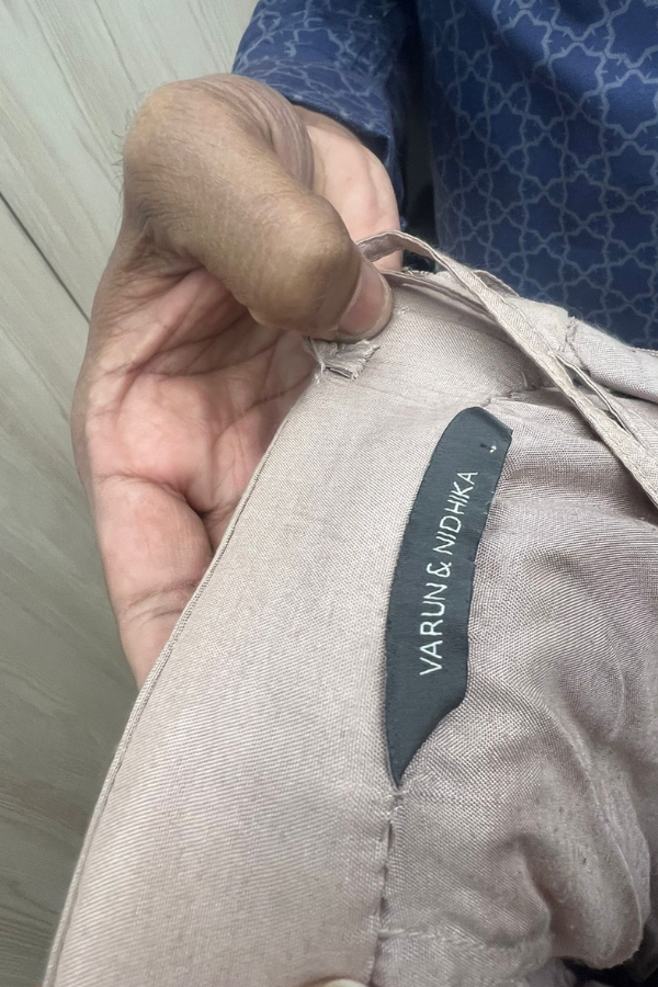 Varun & Nidhika Champagne Gold Embellished Lehenga Set