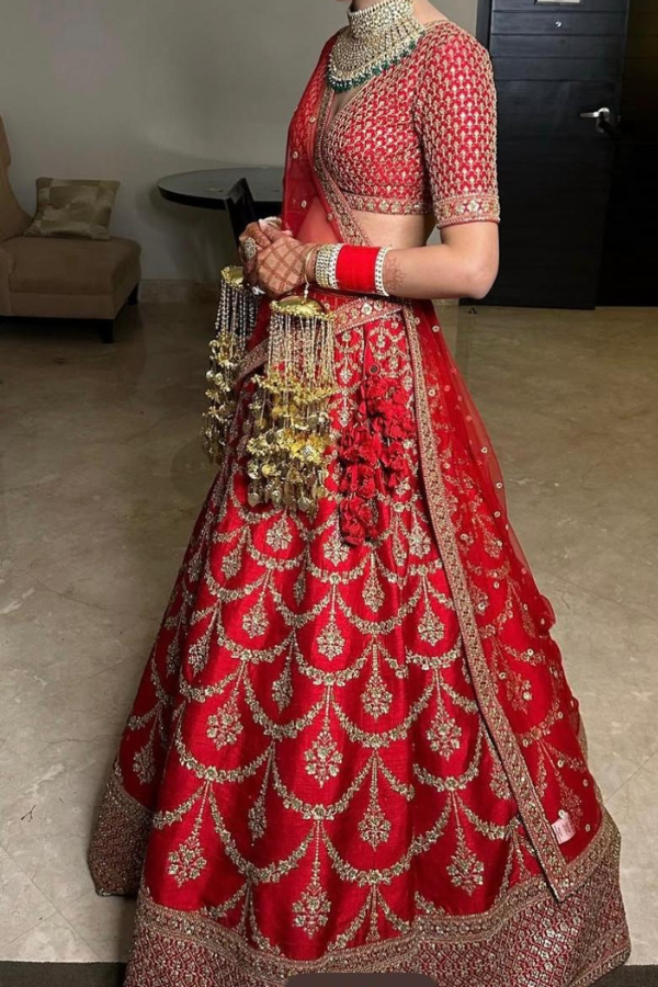 Sabyasachi Red Rang Mahal Lehenga Set