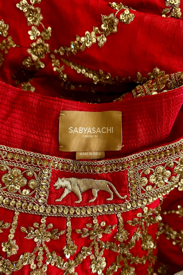 Sabyasachi Red Rang Mahal Lehenga Set