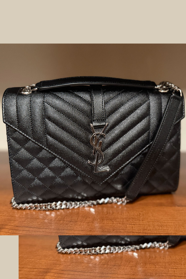 Yves Saint Laurent Monogram Mix Matelassé Envelope Chain Bag