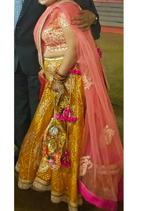 Shyam Narayan Prasad Block Printed Lehenga Set