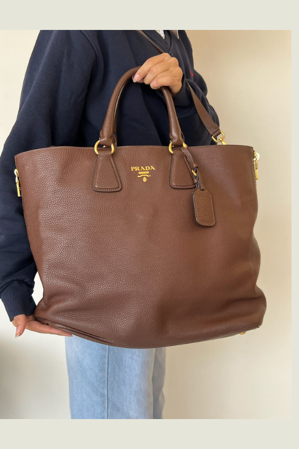 Prada Vitello Daino Leather Satchel