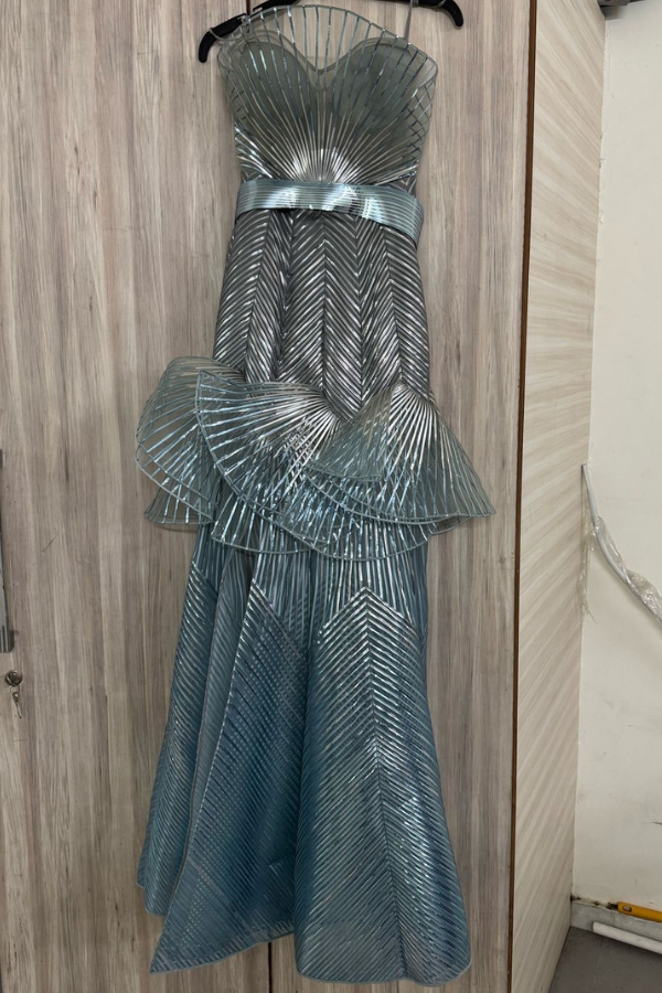 Amit Aggarwal Ice Blue Tulle Gown