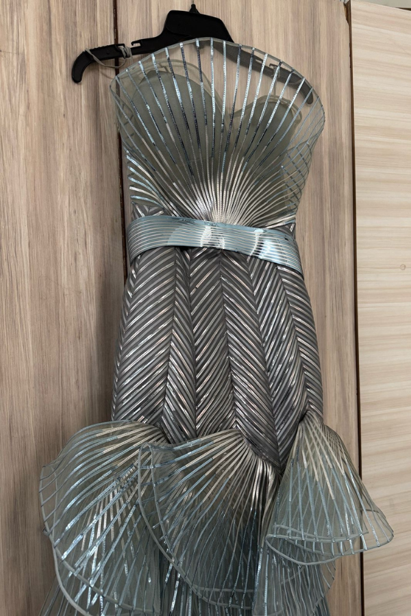 Amit Aggarwal Ice Blue Tulle Gown