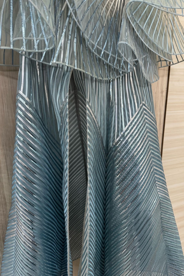 Amit Aggarwal Ice Blue Tulle Gown