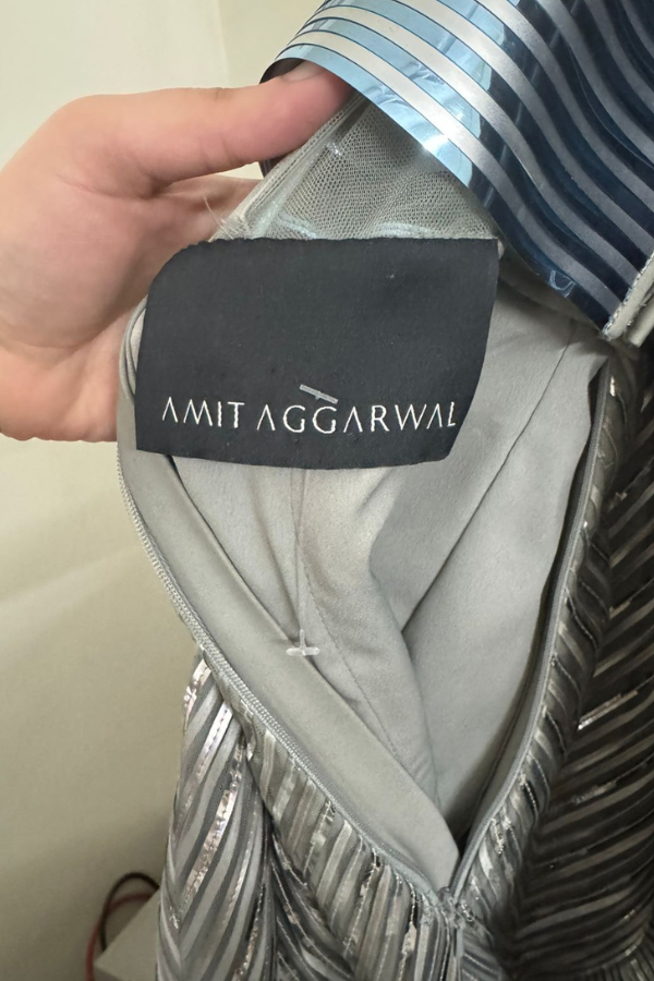 Amit Aggarwal Ice Blue Tulle Gown