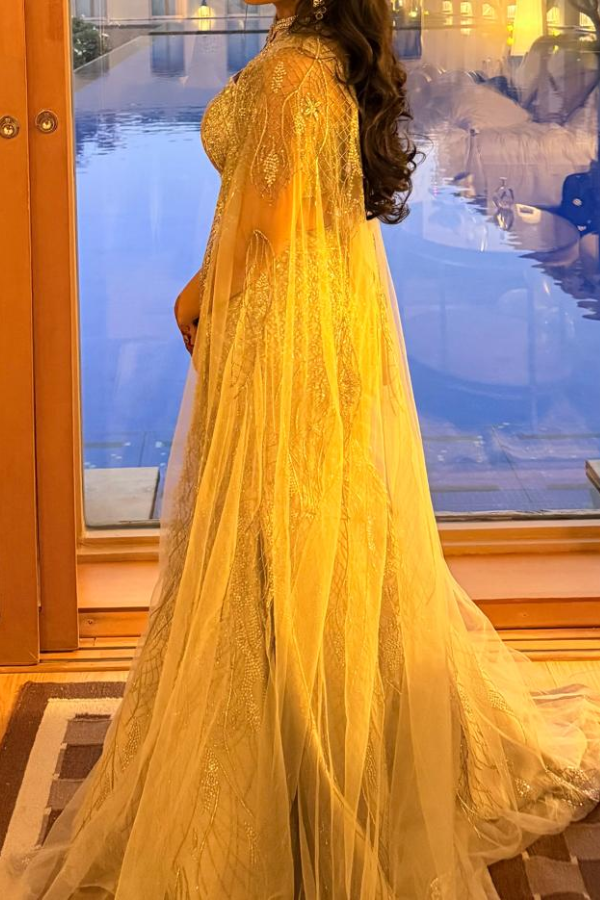 Rachit Khanna Embroidered Fish Cut Lehenga Set