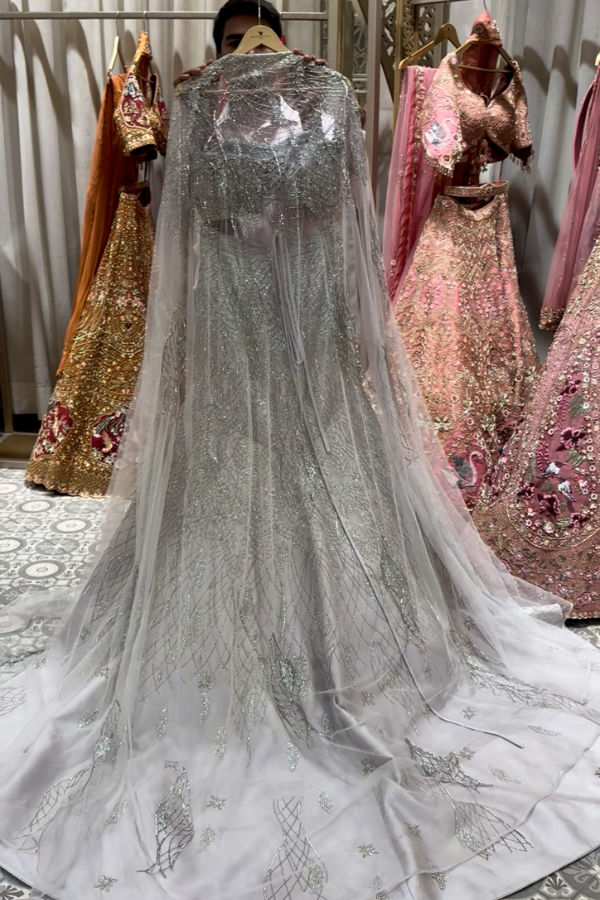 Rachit Khanna Embroidered Fish Cut Lehenga Set