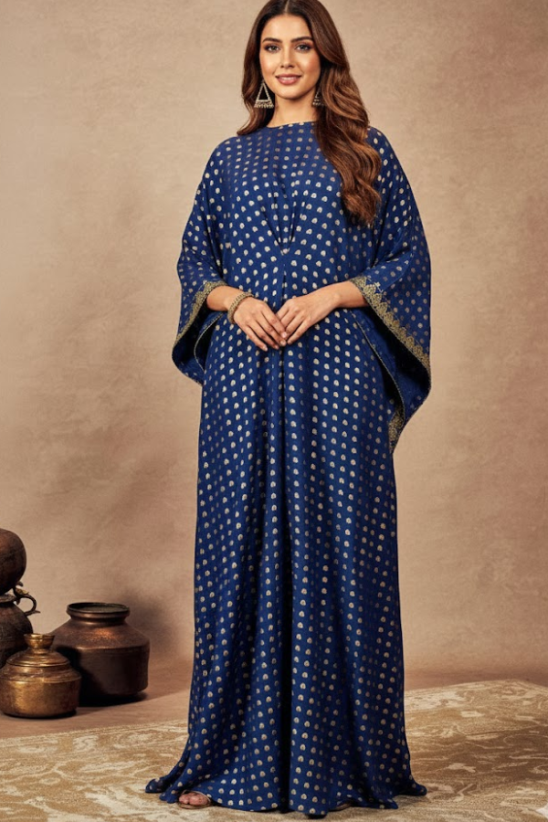 Masaba Blue Palmscape Kaftan
